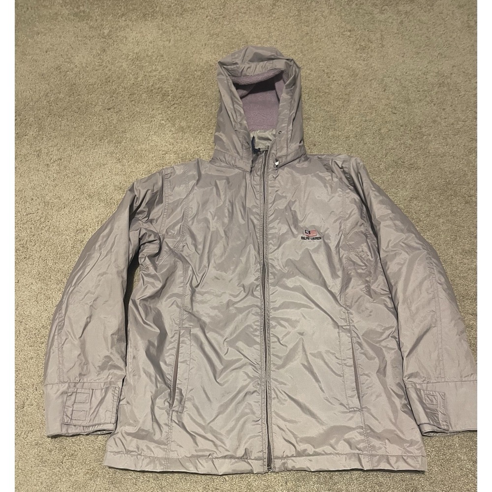 Polo Ralph Lauren Women's Windbreaker Fleece Line Size XL Light Purple - Picture 2 of 11